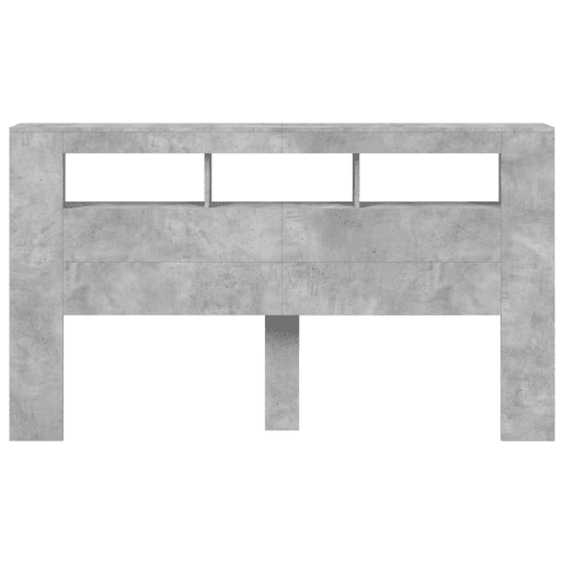 vidaXL Cabeceira c LEDs 180x18,5x103,5 cm cinzento-cimento vidaXL Cabeceira c LEDs 180x18,5x103,5 cm cinzento-cimento