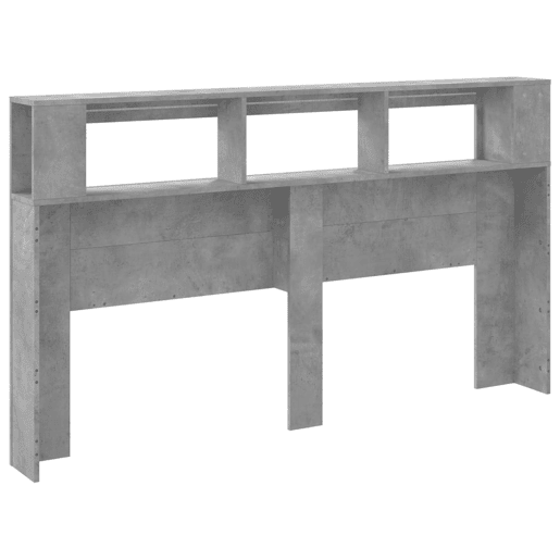 vidaXL Cabeceira c LEDs 180x18,5x103,5 cm cinzento-cimento vidaXL Cabeceira c LEDs 180x18,5x103,5 cm cinzento-cimento