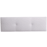 Cabeceira Isabella para cama de casal em couro sintético branco 165x52