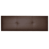 Cabeceira Isabella para cama de casal em couro sintético marrom chocolate 165x52