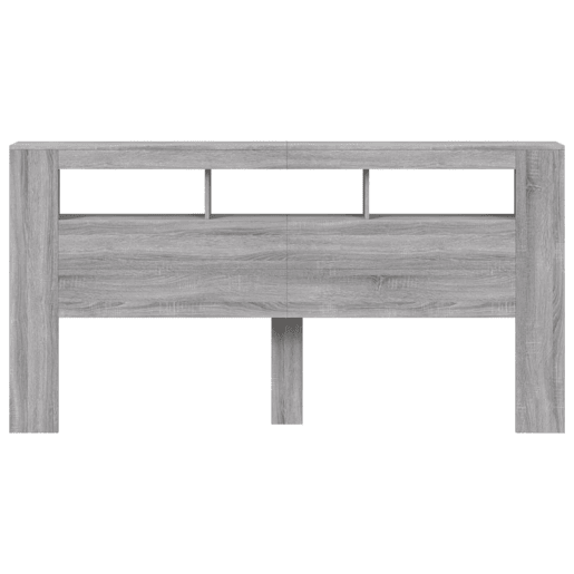 vidaXL Cabeceira c LEDs 200x18,5x103,5 cm deriv. madeira cinza sonoma vidaXL Cabeceira c LEDs 200x18,5x103,5 cm deriv. madeira cinza sonoma