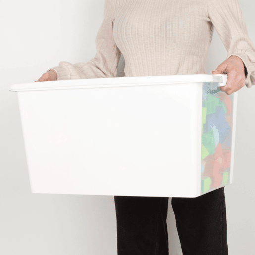 Curver Caixa de arrumação com tampa Bi-Box 40L branco