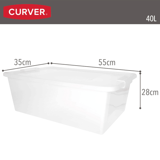 Curver Caixa de arrumação com tampa Bi-Box 40L branco