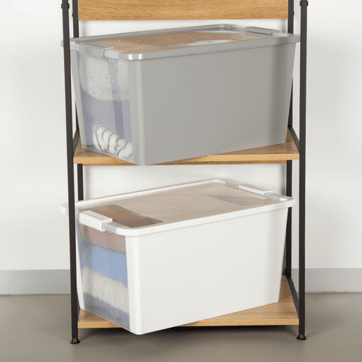 Curver Caixa de arrumação com tampa Bi-Box 40L branco