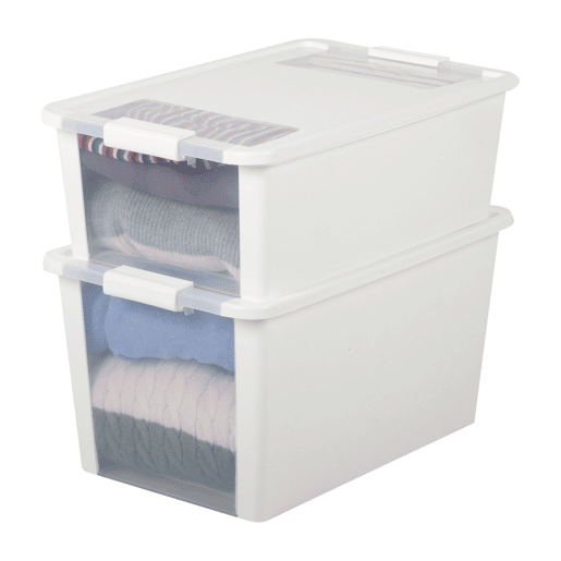 Curver Caixa de arrumação com tampa Bi-Box 40L branco