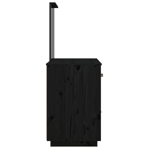 vidaXL Toucador 95x50x134 cm madeira de pinho maciça preto vidaXL Toucador 95x50x134 cm madeira de pinho maciça preto