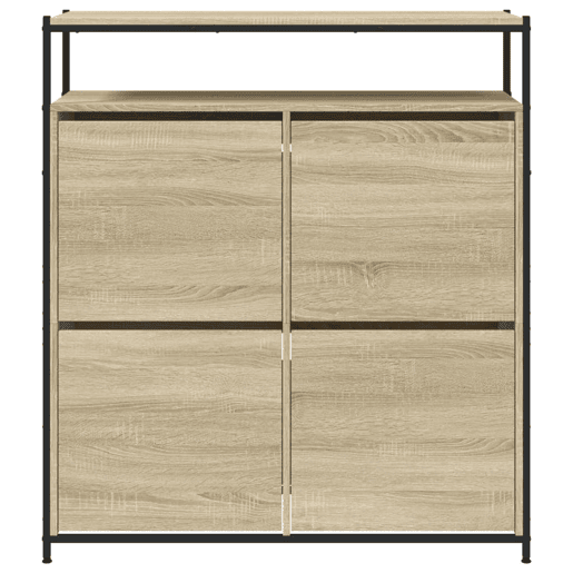 vidaXL Sapateira c 4 gavetas articuladas 100x34x112cm carvalho sonoma vidaXL Sapateira c 4 gavetas articuladas 100x34x112cm carvalho sonoma