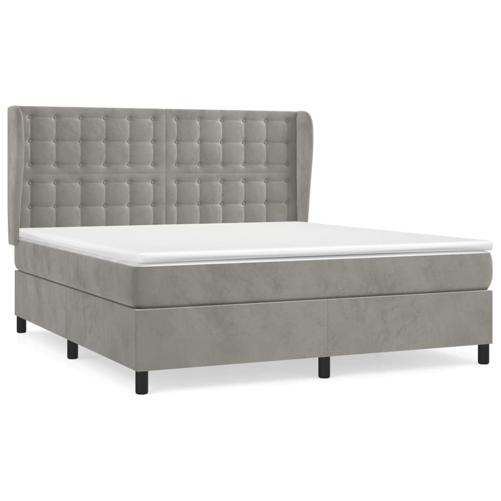 Cama box spring 160x200 Gris
