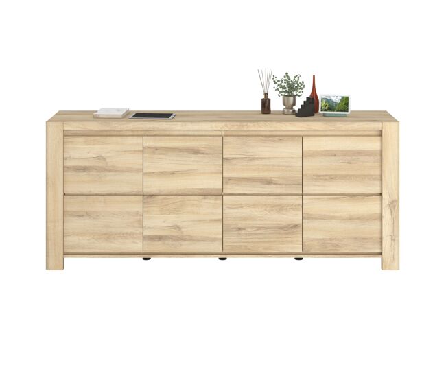 Aparador comedor city color roble kronberg 197x82x43 cm comedor moderno
