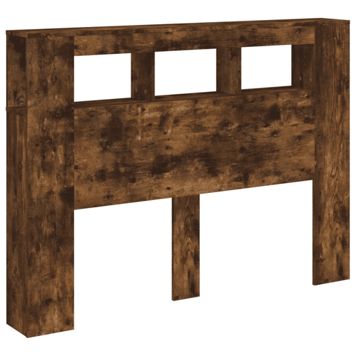 vidaXL Cabeceira c LEDs 140x18,5x103,5 cm carvalho fumado vidaXL Cabeceira c LEDs 140x18,5x103,5 cm carvalho fumado