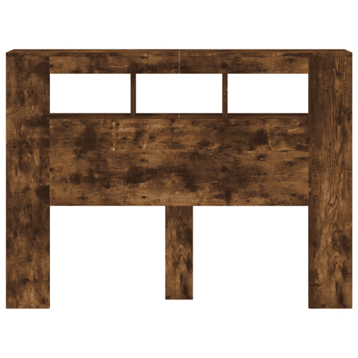 vidaXL Cabeceira c LEDs 140x18,5x103,5 cm carvalho fumado vidaXL Cabeceira c LEDs 140x18,5x103,5 cm carvalho fumado
