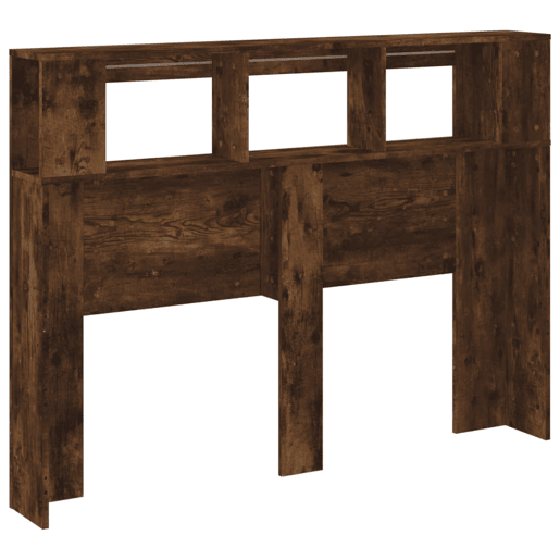 vidaXL Cabeceira c LEDs 140x18,5x103,5 cm carvalho fumado vidaXL Cabeceira c LEDs 140x18,5x103,5 cm carvalho fumado