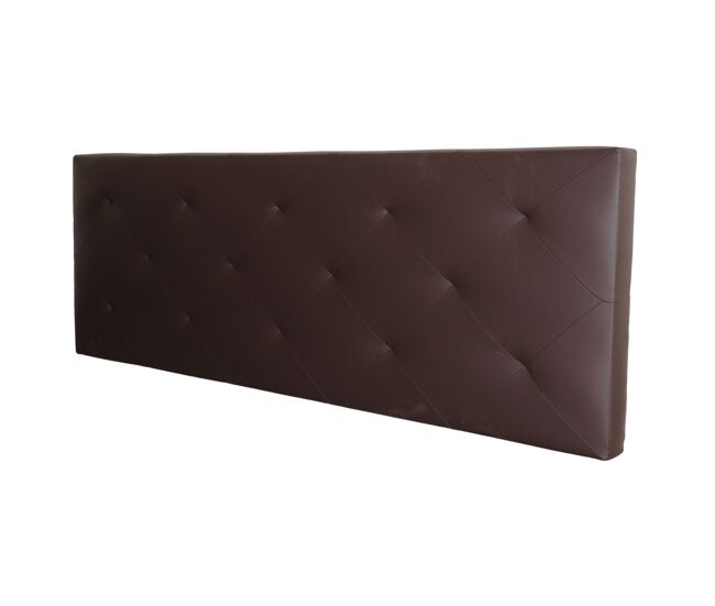 Cabecero Camile de Polipiel para Cama Matrimonio en color Marrón 166 x 58,5 cm