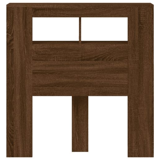vidaXL Cabeceira c LEDs 100x18,5x103,5 cm carvalho castanho vidaXL Cabeceira c LEDs 100x18,5x103,5 cm carvalho castanho