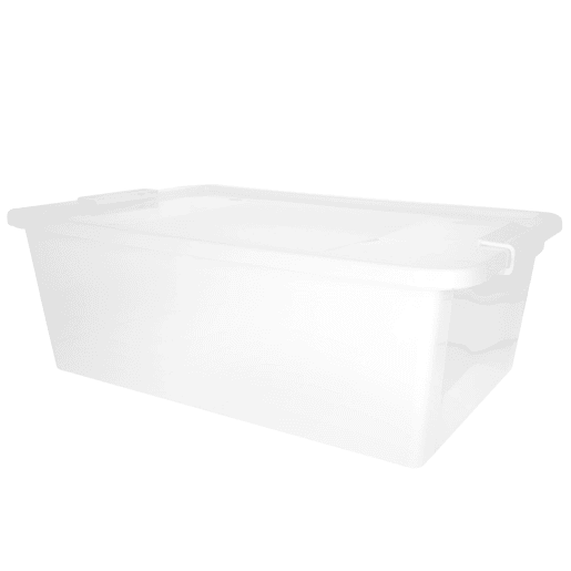 Curver Caixa de arrumação com tampa Bi-Box 26L branco