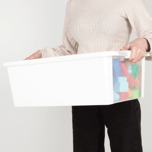 Curver Caixa de arrumação com tampa Bi-Box 26L branco