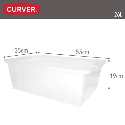 Curver Caixa de arrumação com tampa Bi-Box 26L branco