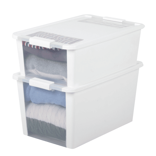 Curver Caixa de arrumação com tampa Bi-Box 26L branco
