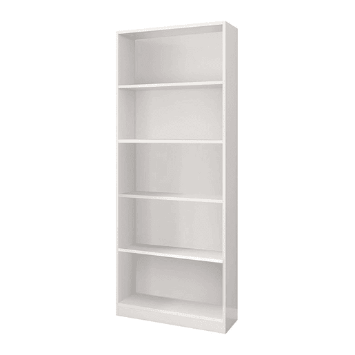 Conjunto de móveis de escritório branco moderno (mesa + aparador + 2 prateleiras)