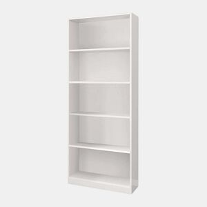 Conjunto de móveis de escritório branco moderno (mesa + aparador + 2 prateleiras)