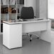 Conjunto despacho con escritorio, aparador y estanterías Conjunto despacho con escritorio, aparador y estanterías Blanco