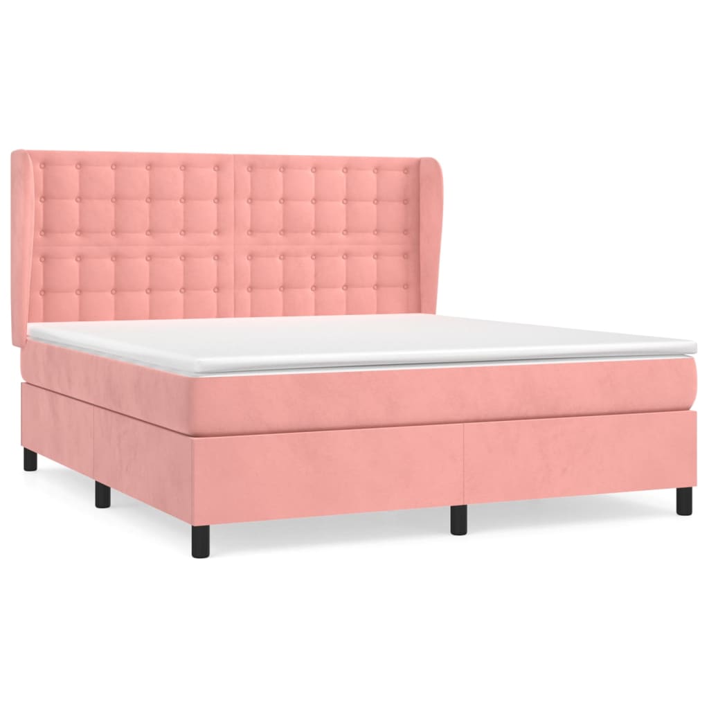 Cama box spring 160x200 Rosa