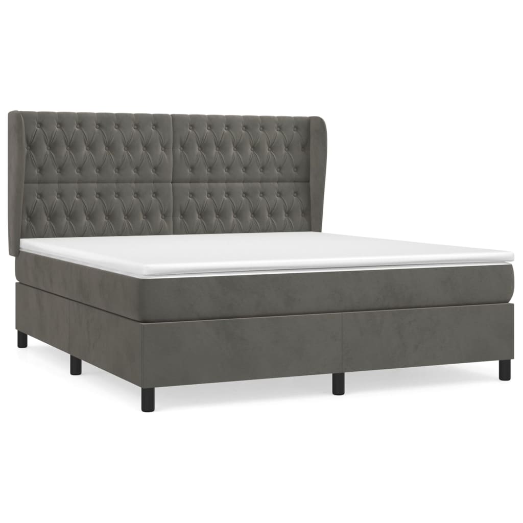 Cama box spring 160x200 Gris Oscuro