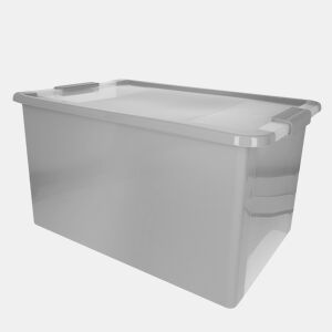 Curver Caixa de arrumação com tampa Bi-Box 40L cinzento
