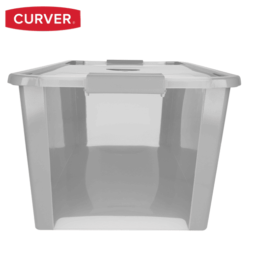 Curver Caixa de arrumação com tampa Bi-Box 40L cinzento
