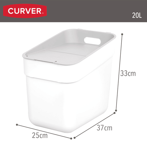 Curver Caixote de reciclagem Ready To Collect 20L branco