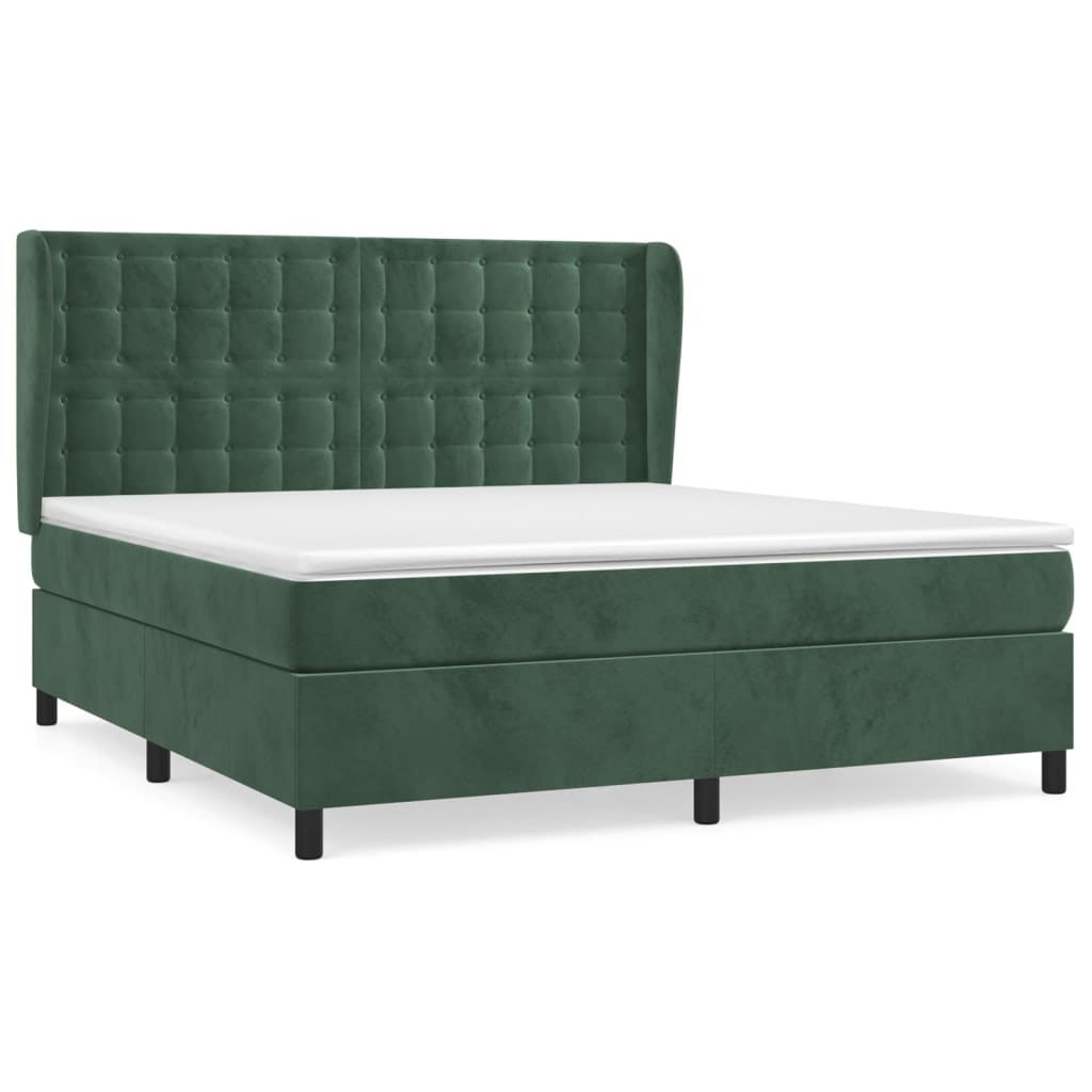 Cama box spring 160x200 Verde