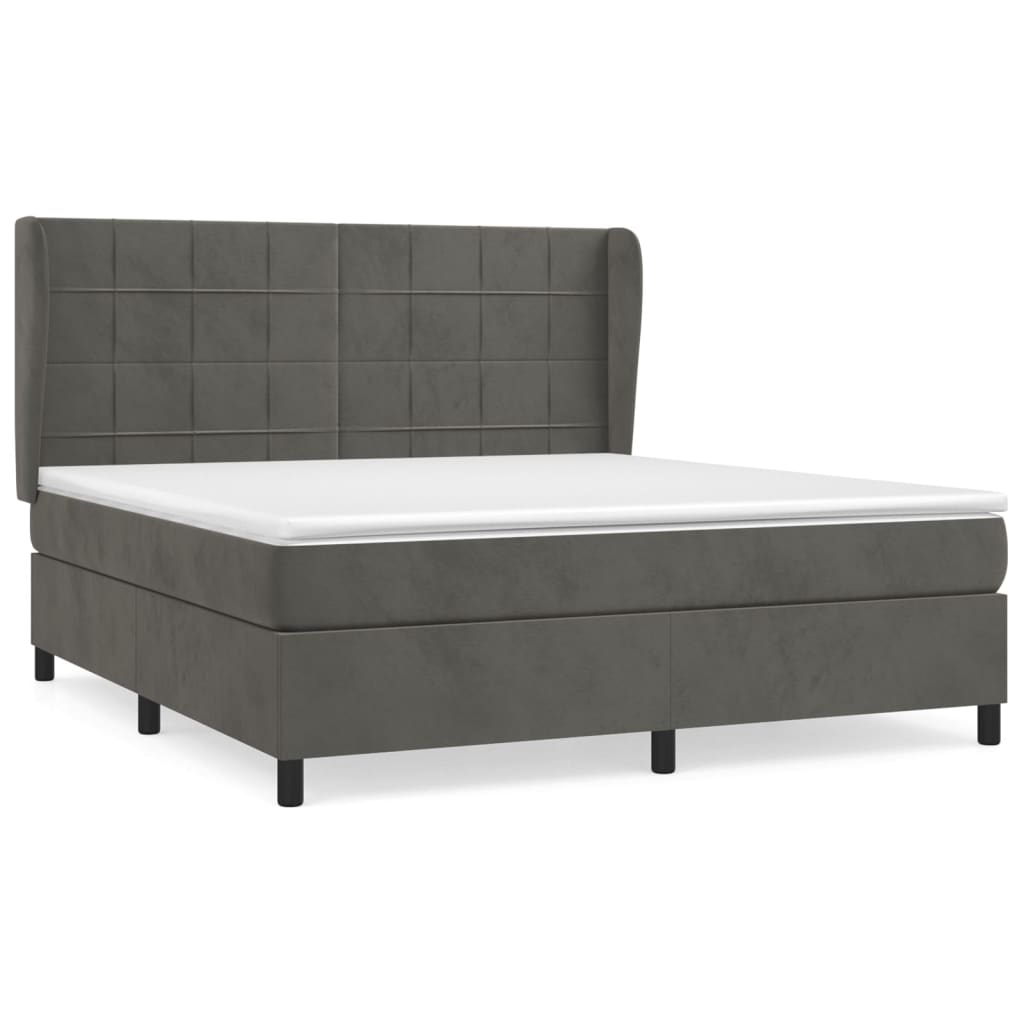 Cama box spring 180x200 Gris Oscuro