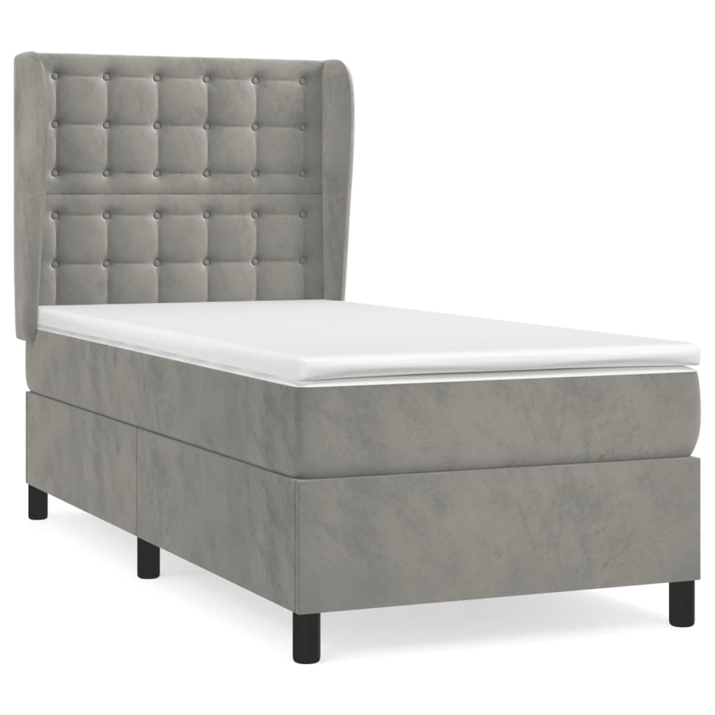Cama box spring 100x200 Gris