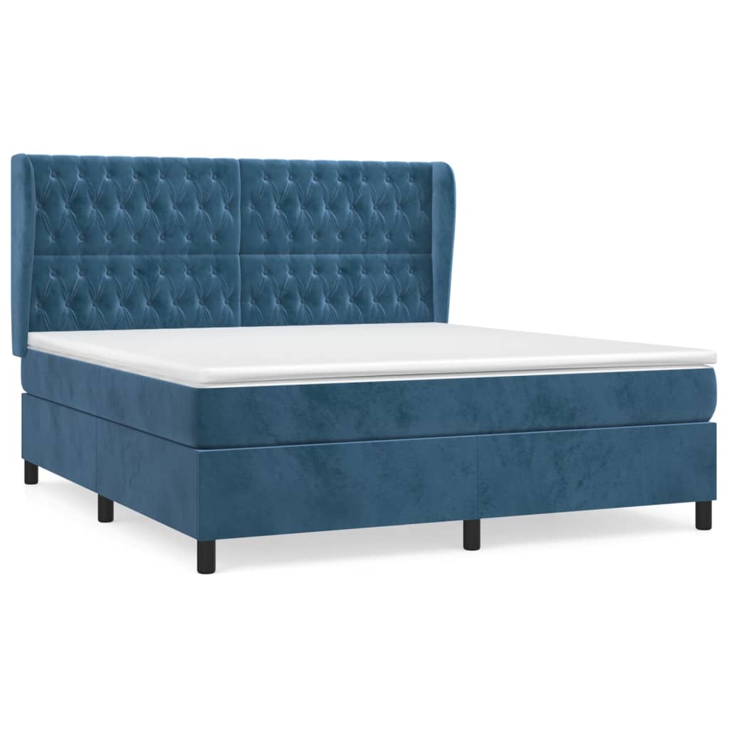 Cama box spring 160x200 Azul