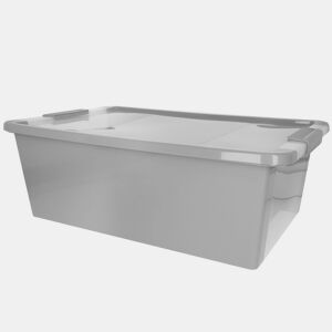 Curver Caixa de arrumação com tampa Bi-Box 26L cinzento