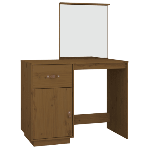 vidaXL Toucador 95x50x134 cm madeira de pinho maciça castanho mel vidaXL Toucador 95x50x134 cm madeira de pinho maciça castanho mel