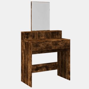 vidaXL Toucador com espelho 80x41x144,5 cm carvalho fumado