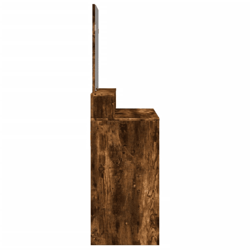 vidaXL Toucador com espelho 80x41x144,5 cm carvalho fumado