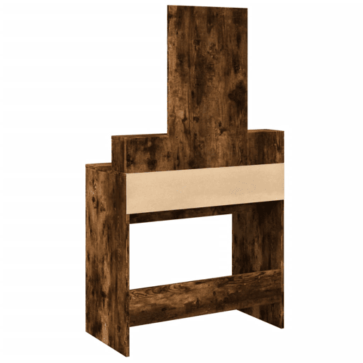 vidaXL Toucador com espelho 80x41x144,5 cm carvalho fumado