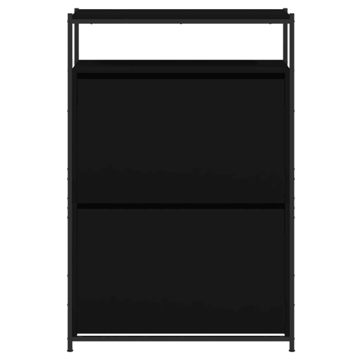vidaXL Sapateira 75x34x112 cm derivados de madeira preto vidaXL Sapateira 75x34x112 cm derivados de madeira preto