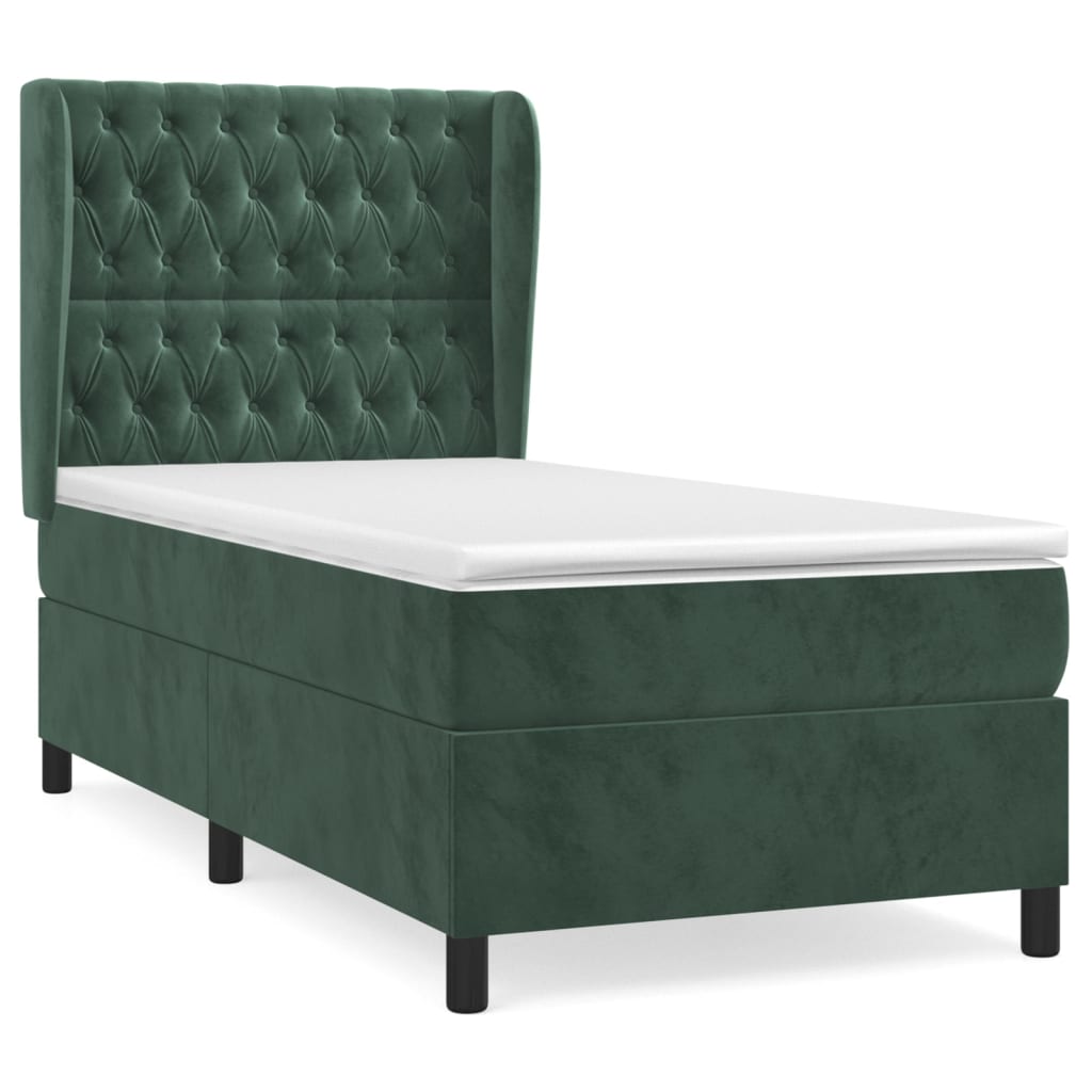 Cama box spring 100x200 Verde