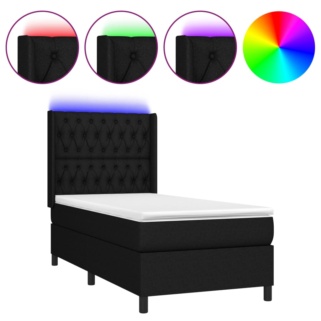 Cama box spring 100x200 Negro