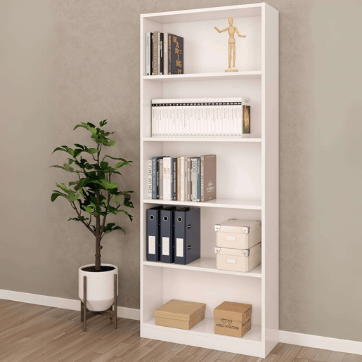 Conjunto de escritório Zeus, mesa de escritório, escrivaninha, 3 prateleiras, estantes de estilo moderno, sala de estar