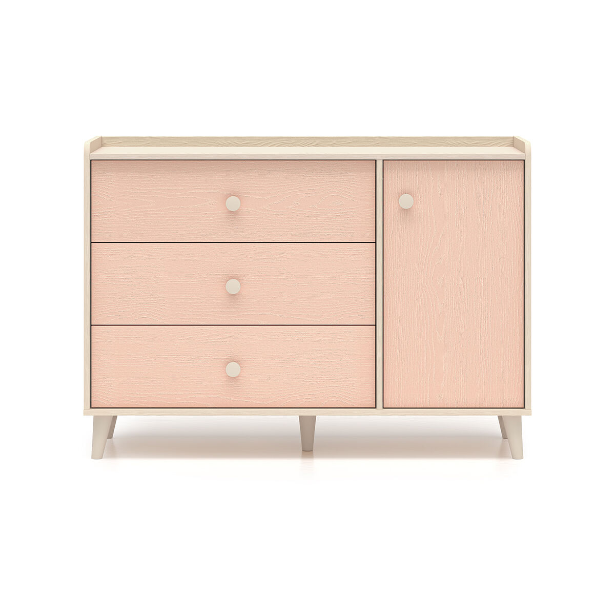 Cómoda 1 puerta 3 cajones Alycia 120 Madera