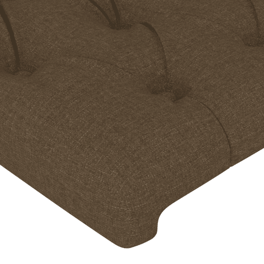 vidaXL Cabeceira de cama c luzes LED tecido 100x7x118128cm castanho
