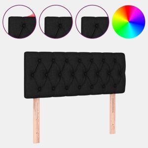 vidaXL Cabeceira de cama c luzes LED tecido 90x7x7888 cm preto
