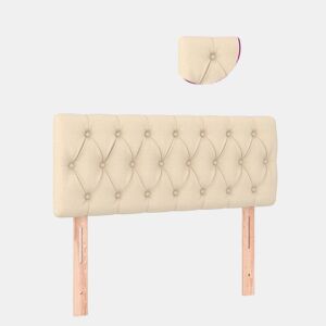 vidaXL Cabeceira de cama c luzes LED tecido 100x7x7888 cm cor creme