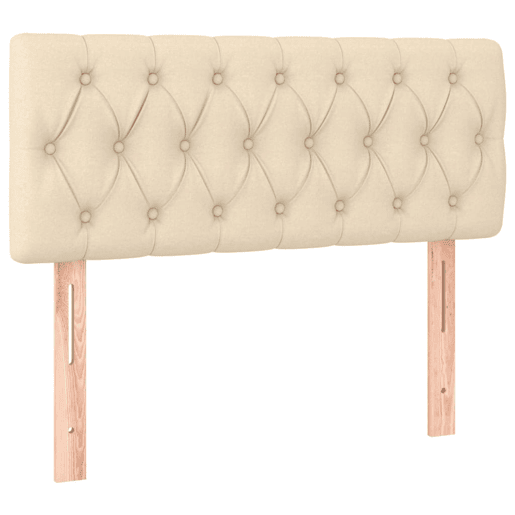 vidaXL Cabeceira de cama c luzes LED tecido 100x7x7888 cm cor creme vidaXL Cabeceira de cama c luzes LED tecido 100x7x7888 cm cor creme