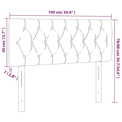 vidaXL Cabeceira de cama c luzes LED tecido 100x7x7888 cm cor creme vidaXL Cabeceira de cama c luzes LED tecido 100x7x7888 cm cor creme