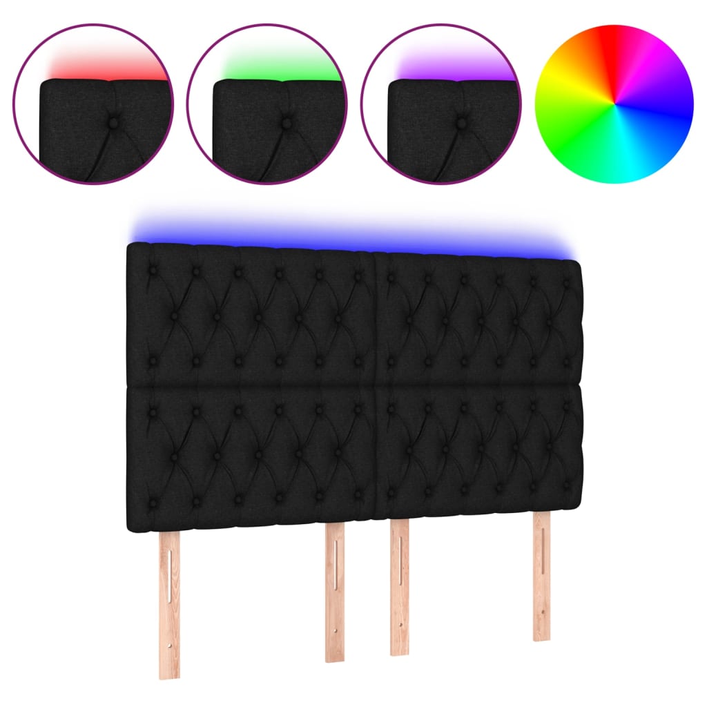 Cabecero Con Led 144 Negro